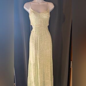 Roxy Light Green Patterned Maxi Dress